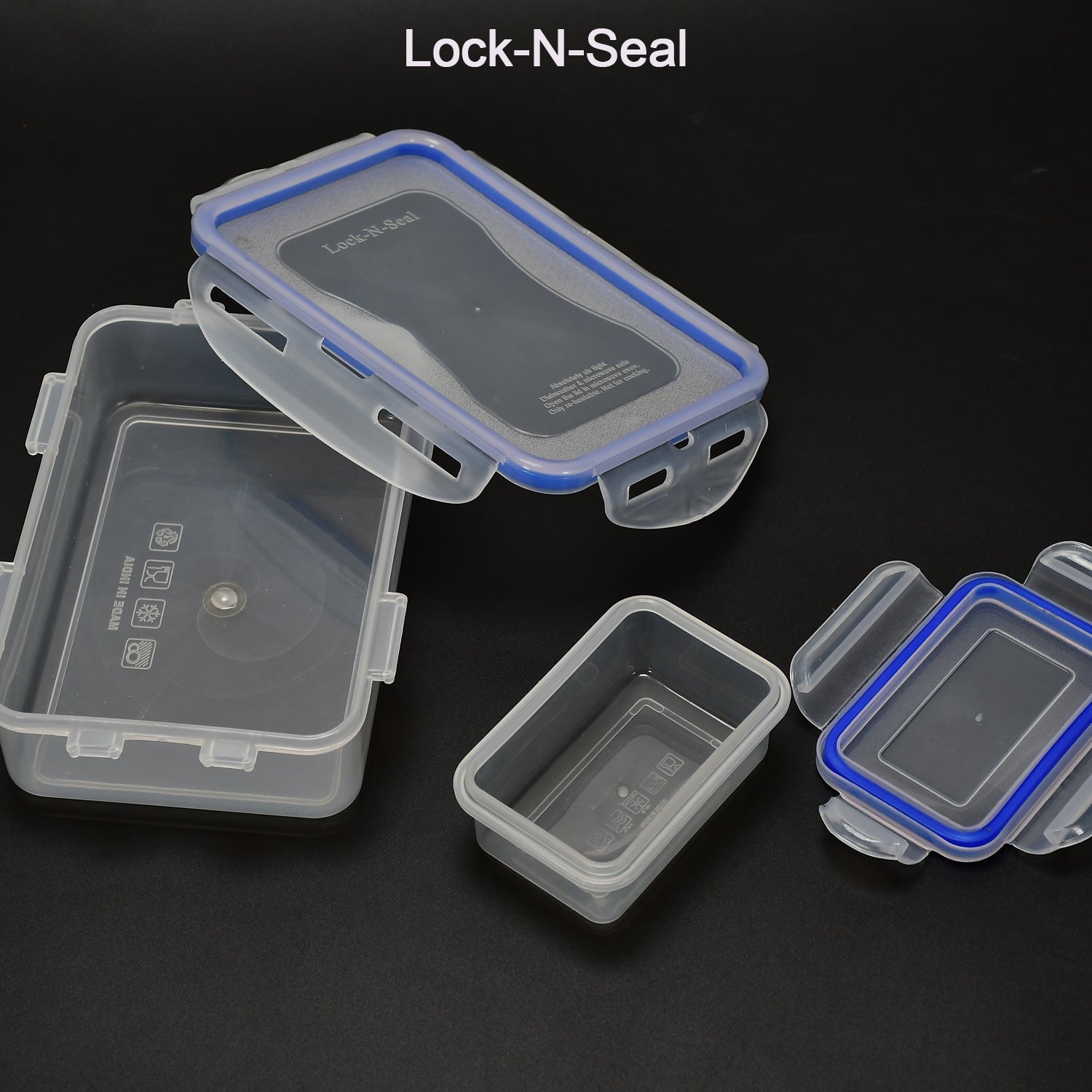 Food storage lunch box with 4 side locks and small container Food storage lunch box with 4 side locks and small container
